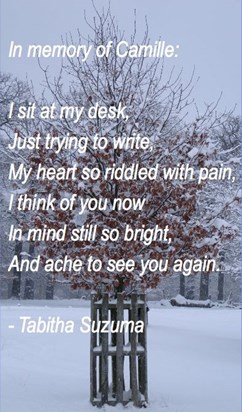 A Poem for Camille, with love from Tabby xxx