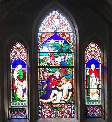 Our beautiful Fulmer St James window. Peace be with you