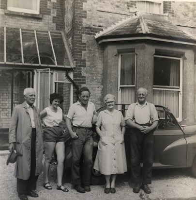 Alan and Pat with Alan's parents and Grandfather - Stapehill Farmhouse