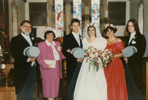 Julia and Kevin's wedding Farlam Church 2 Oct 1993