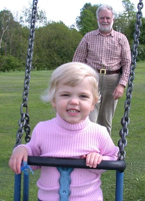 Jeff with grand daughter Victoria at Wetheral 14th May 2004