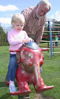 Jeff with grand daughter Victoria at Wetheral 14th May 2004