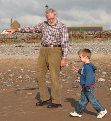 Jeff with grand son Douglas at Seascale 30th September 2006
