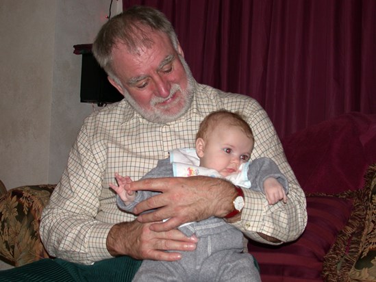 Jeff with grand daughter Victoria in Ohio 11th December 2001
