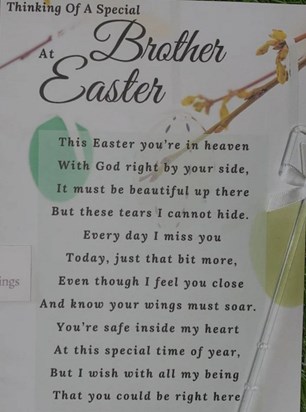 Happy Heavenly Easter Paul, love you xxxxxxxxxxx