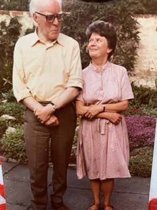 Mum & Dad at the cottage in Gathurst