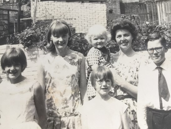 Mum with us five children, Jenny, twins John and Anne, Rosemarie and Alison at Powerscourt Rd 