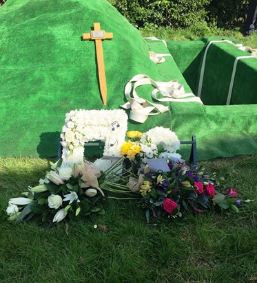 Floral tributes for Geoffrey Slingsby