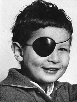 Iain wearing an eye-patch (May, 1970)
