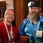 At a Waze conference wearing one of his signature Hawaiian shirts