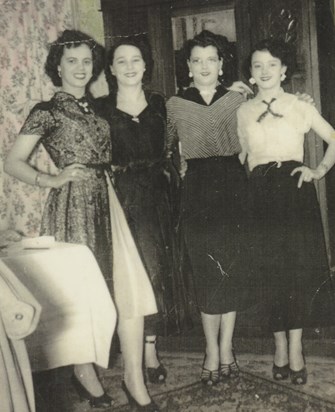 My Gran's Daughters: my Mum Jessie - first left, with her sisters: May, Betty and Isabel