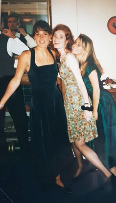 Grad ball night, Jo, Steve and Helen 1993