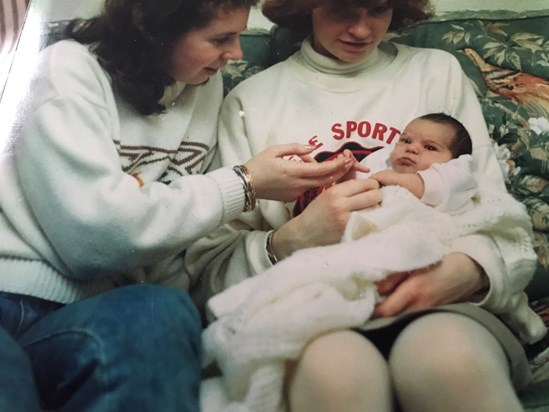 Cuddles with Stelle and Melanie 1988 by Jenny xx 