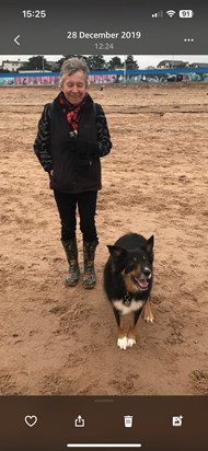 A walk on the beach with Bodi