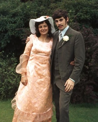 Gill & Andrew at Jen's Wedding - Sept. 1972