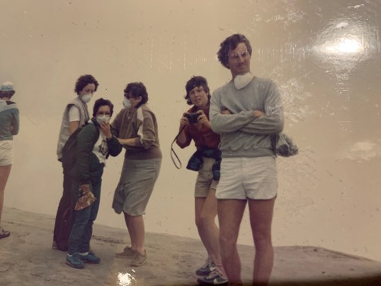 1985 Rotaract  trip to White Island volcano