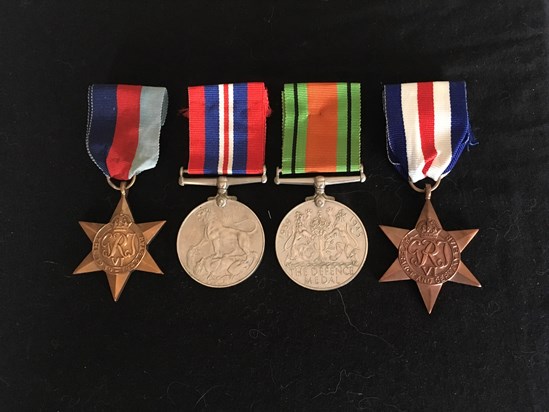 Second World War medals.  Royal Artillery.