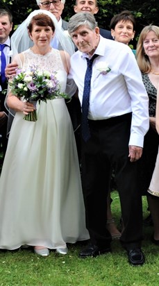 Remembering dad at my wedding and how lovely it was to have him there with me. Xxxx