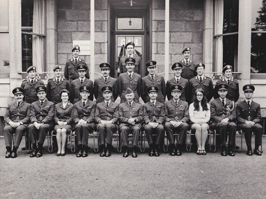 KITTY with her AUAS boys at the AOC's inspection and annual formal squadron photo Fairfield House Town HQ  1970