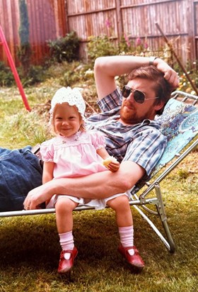 Dad and Jen enjoying the sunshine 