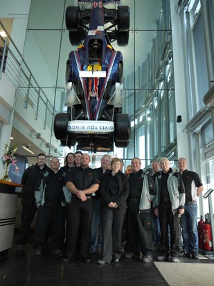 Jamie at Red Bull Headquarters with MP Engineering