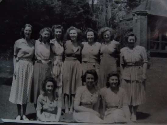 June & girls from Lythe Hill, Haslemere