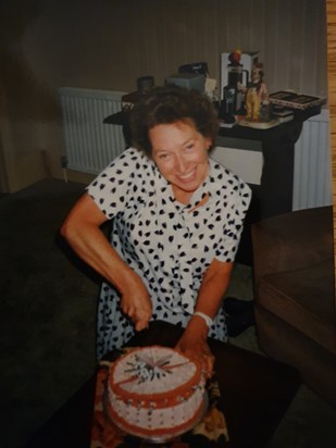 Retirement cake cutting - with her lovely smile xx