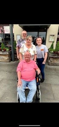 A family meal out with Chris Emma & his late son in law Dan