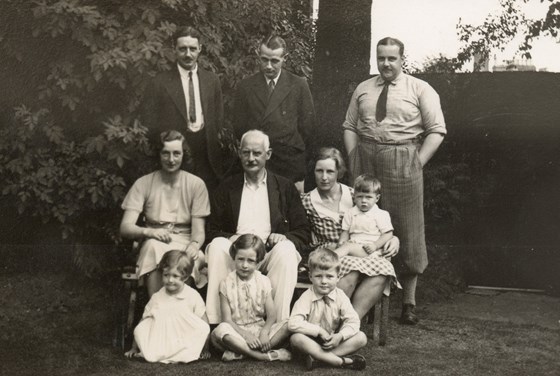 Dr Clayton with his children and grandchildren 1933