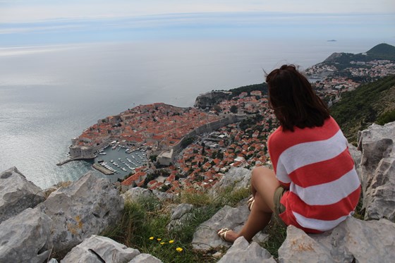 Looking down over Dubrovnik, 2013