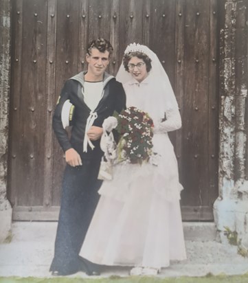 Bill & Jean on their wedding day