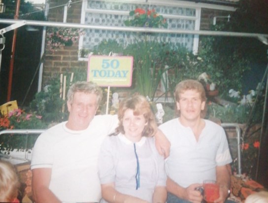 Bill, Sharon & Shaun, Bill's 50th