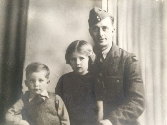 Hazel with brother Roy and dad Colin