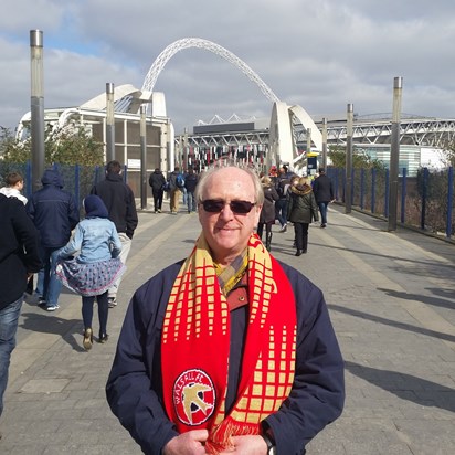 Dad at Wembley 2015 for the final of the Football League Trophy.