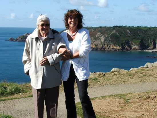 Mum & me at our favourite view in Guernsey
