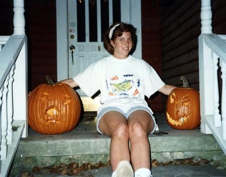 with carved pumpkins oct 91