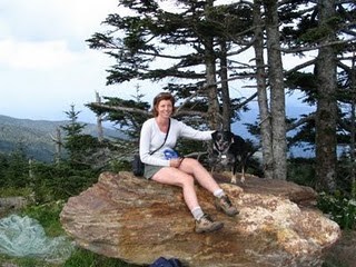 CJ and Daisy on top of Mt Mitchell  8/29/2009