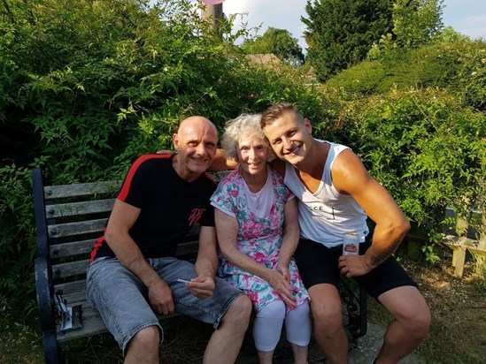 Martin, mum and Nathan mums 80th