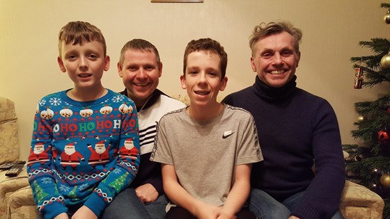 Adam, Paul, Ewan & Liam at our house Boxing Day 2019