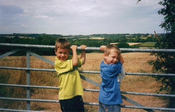 Boys on a gate Saundersfoot 1998