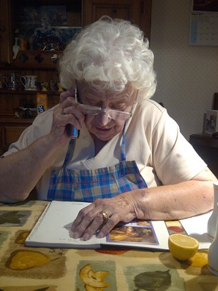 One of Mum's favourite pastimes - keeping in touch with family and friends