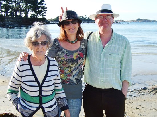 Doris, Lynn and Nick,Tregestel, 2011