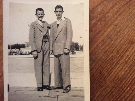 cousins Brian and John Dymock about 1950