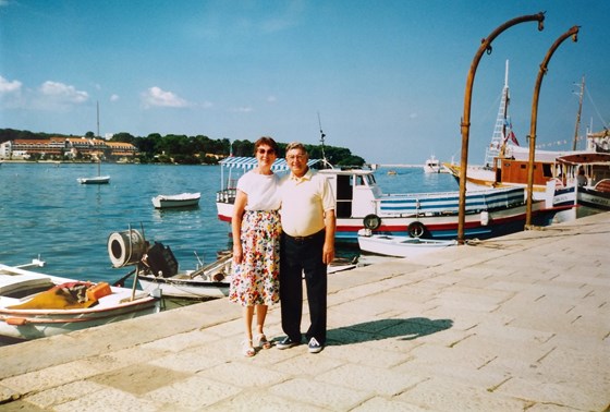 Mum and Dad on one of their many trips abroad