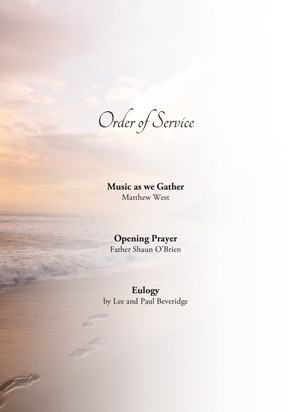 Order of Service page 1