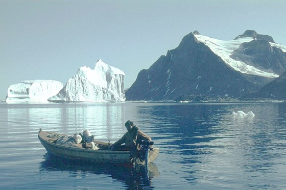 John with icebergs in Greenland