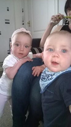 mum's youngest grandchildren, Betsy and Stanley - Wish you could have met them mum, but I'm sure you
