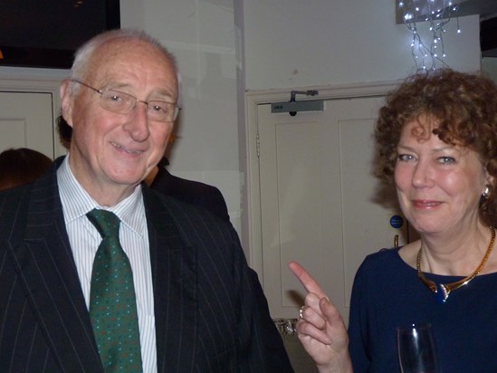 Richard with Jill Parry at Diana Paterson-Fox's birthday party in  2015.