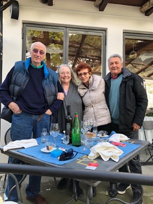 Richard with Hilary, Jan and Renato Ischia April 2019