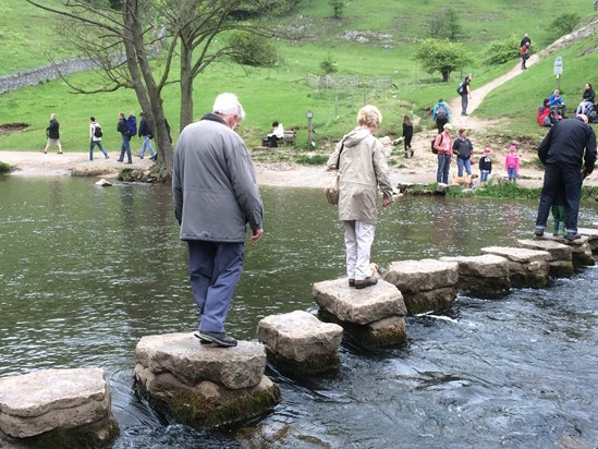 Another family trip, this time it's Dove Dale in Derbyshire. Grandad, Grandma, Dad and Finlay